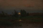 George Inness Moonrise France oil painting artist